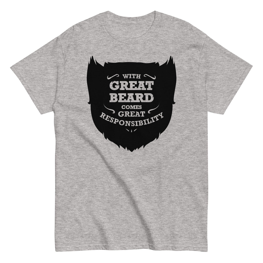 With Great Beard Comes Responsibility Men's Classic - Adult & Kids T-Shirts, Sweatshirts & Hoodies apparel design preview 1