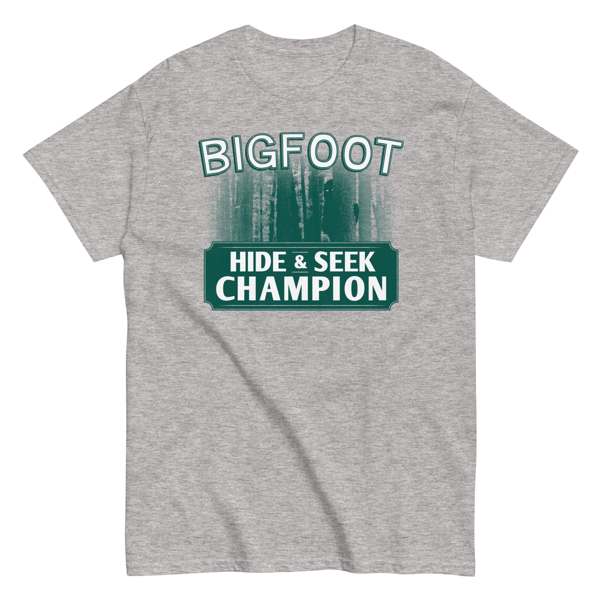 Bigfoot Hide And Seek Champion Men's Classic - Adult & Kids T-Shirts, Sweatshirts & Hoodies apparel design preview 1