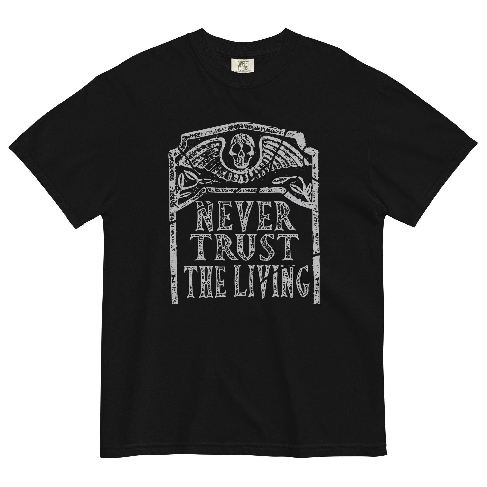Never Trust The Living Men's Relaxed Fit - Adult & Kids T-Shirts, Sweatshirts & Hoodies apparel design preview 1