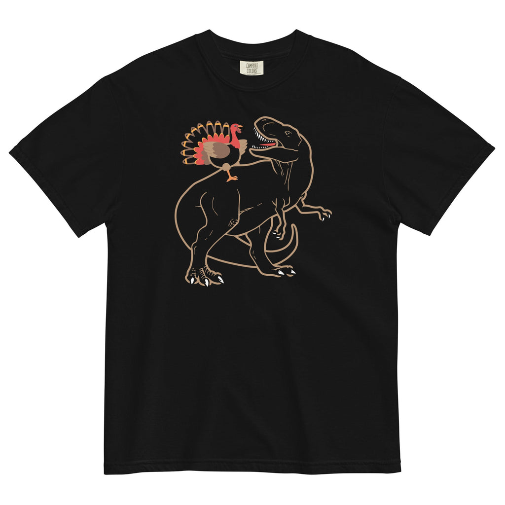 Turkey Riding T-Rex Men's Relaxed Fit - Adult & Kids T-Shirts, Sweatshirts & Hoodies apparel design preview 1