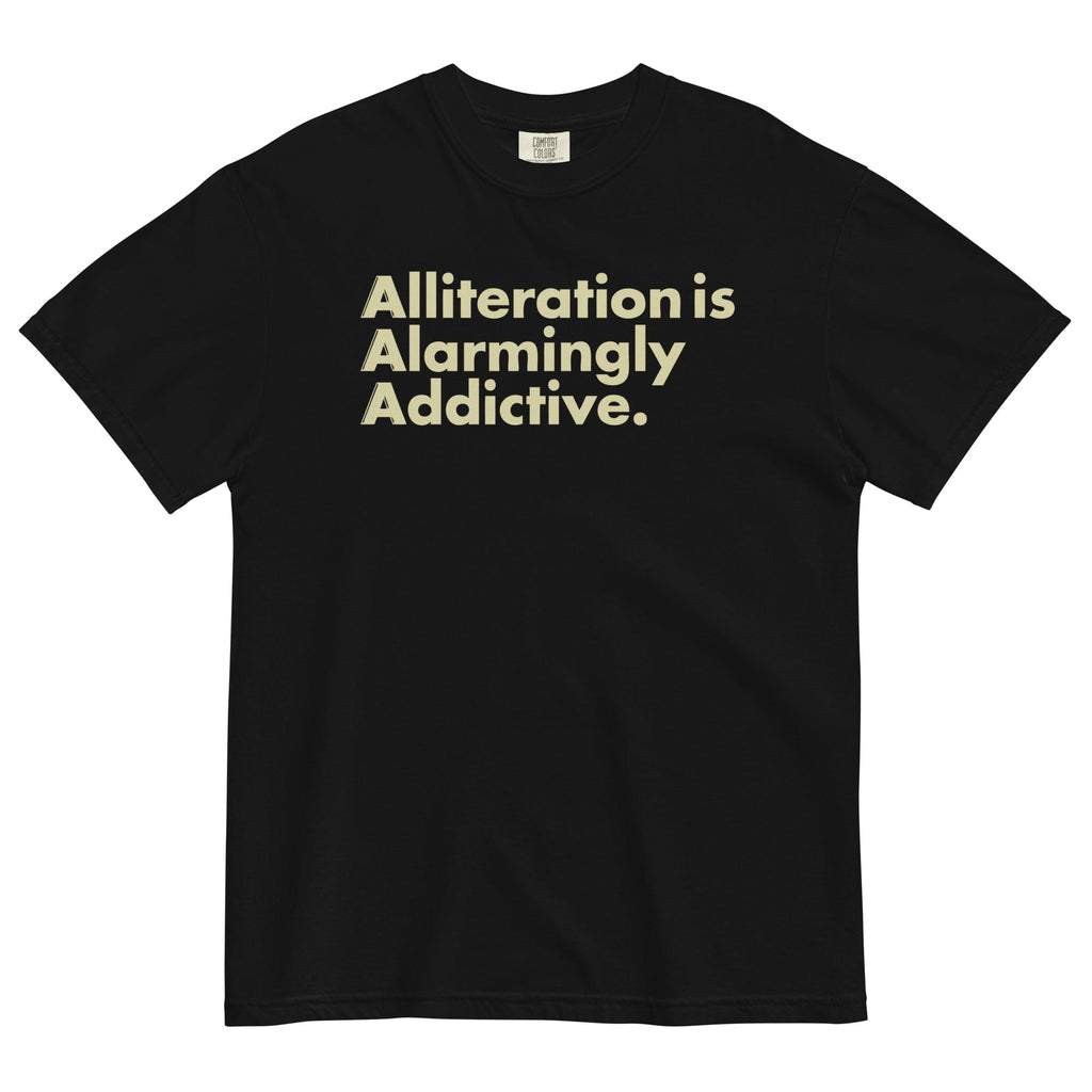 Alliteration Is Alarmingly Addictive Men's Relaxed - Adult & Kids T-Shirts, Sweatshirts & Hoodies apparel design preview 1