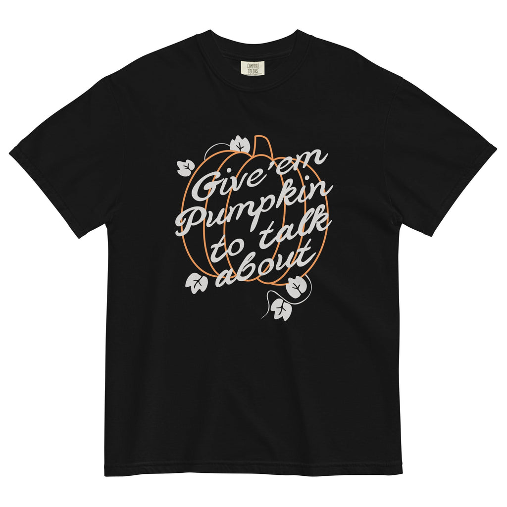 Give 'em Pumpkin To Talk About Men's Relaxed Fit - Adult & Kids T-Shirts, Sweatshirts & Hoodies apparel design preview 1