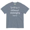 Spelling Is Hard Men's Relaxed Fit - Adult & Kids T-Shirts, Sweatshirts & Hoodies apparel design preview 1