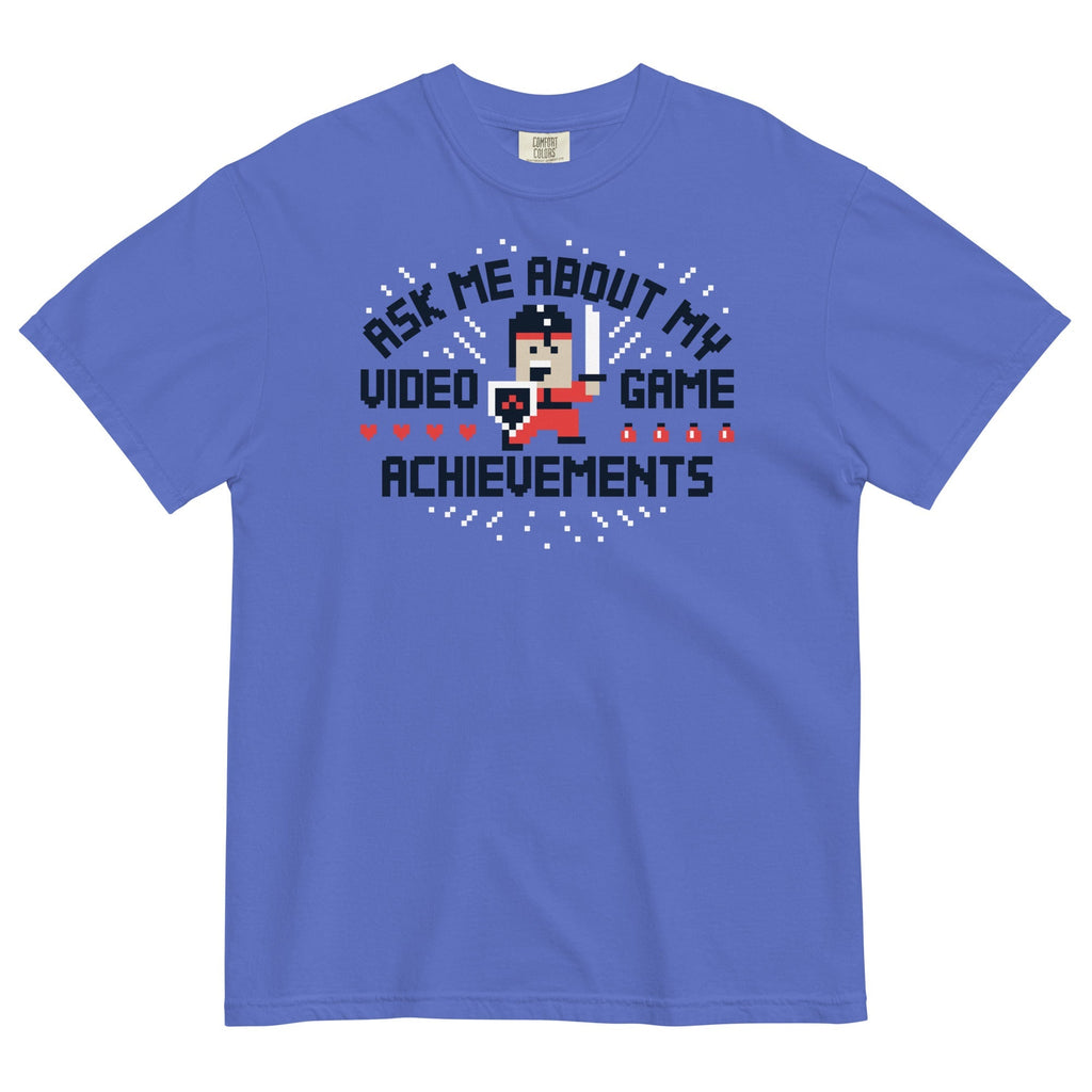 Ask Me About My Video Game Achievements Men's Relaxed - Adult & Kids T-Shirts, Sweatshirts & Hoodies apparel design preview 1