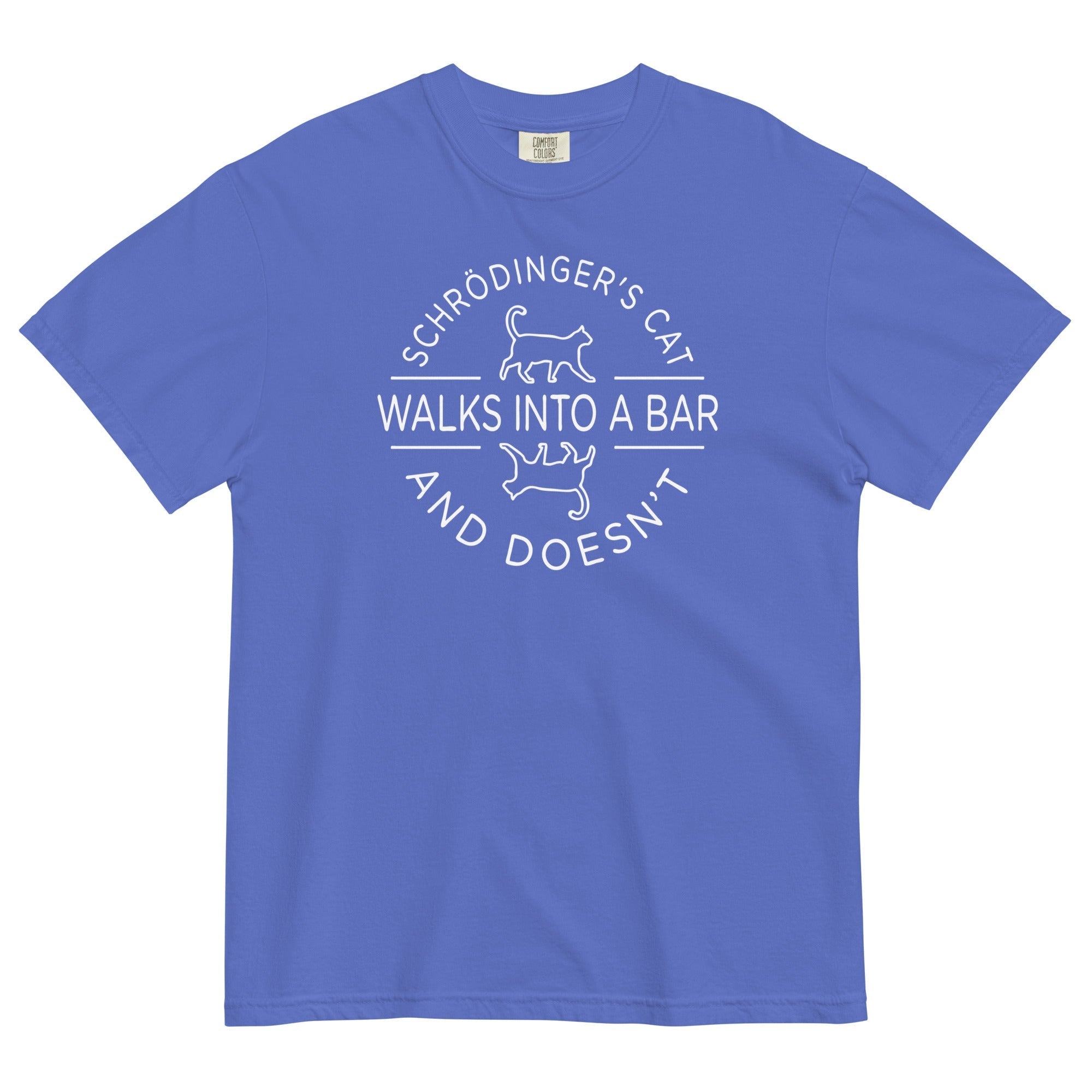 Schrodinger's Cat Walks Into A Bar Men's Relaxed Fit - Adult & Kids T-Shirts, Sweatshirts & Hoodies apparel design preview 1