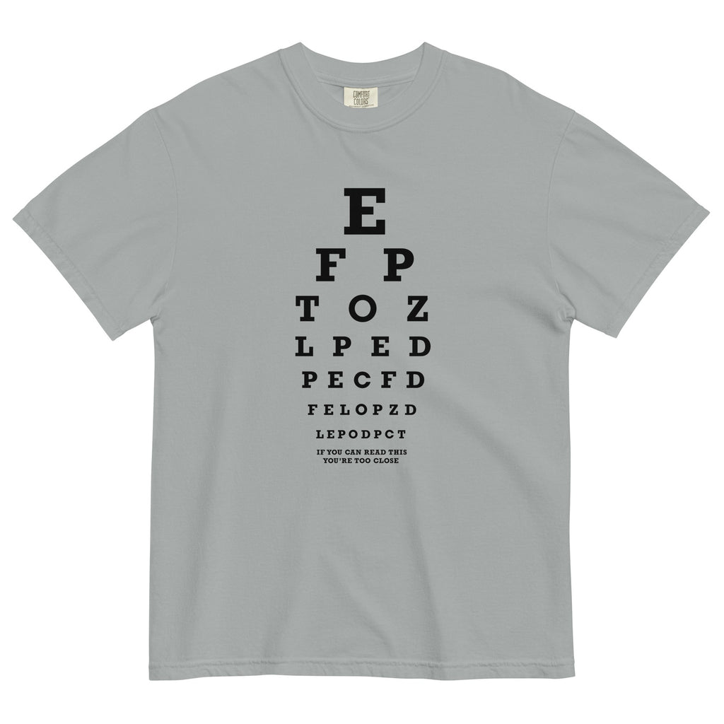 Too Close Eye Chart Men's Relaxed Fit - Adult & Kids T-Shirts, Sweatshirts & Hoodies apparel design preview 1