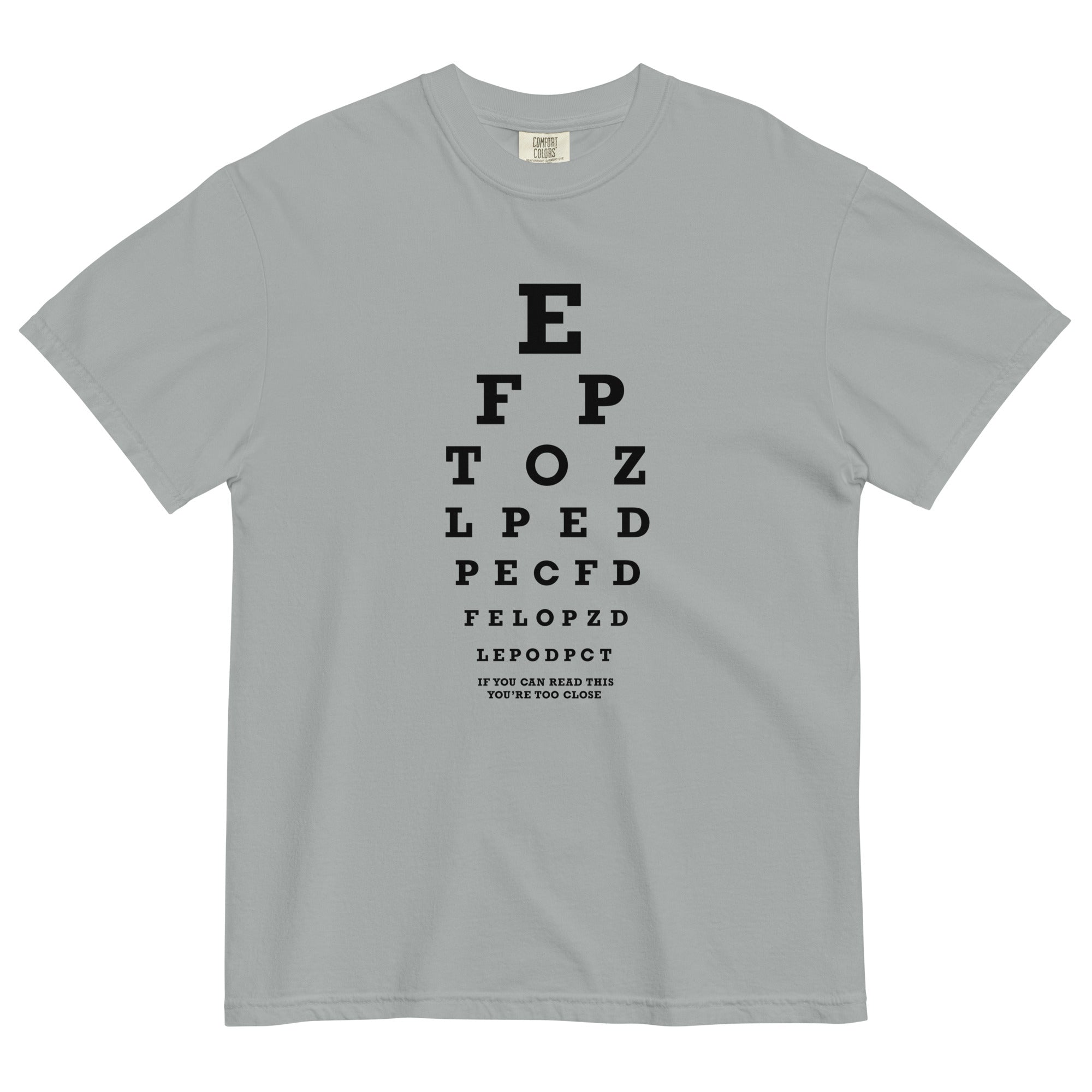 Too Close Eye Chart Men's Relaxed Fit - Adult & Kids T-Shirts, Sweatshirts & Hoodies apparel design preview 1