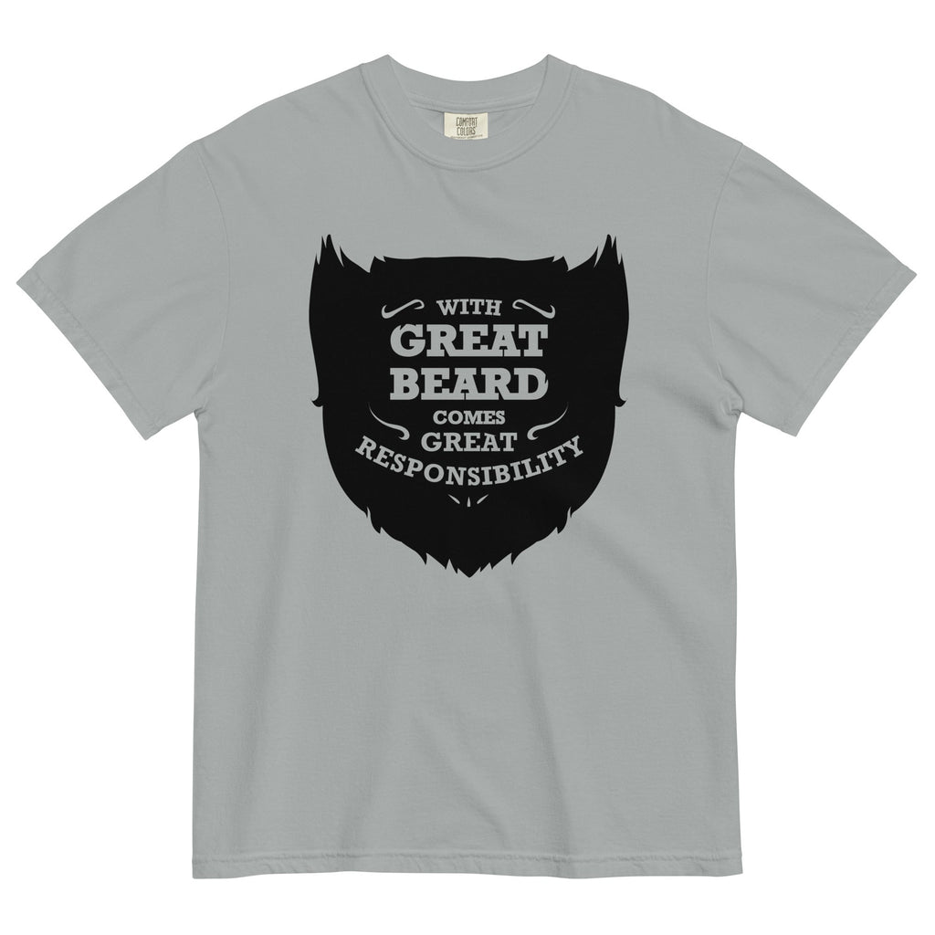 With Great Beard Comes Responsibility Men's Relaxed - Adult & Kids T-Shirts, Sweatshirts & Hoodies apparel design preview 1