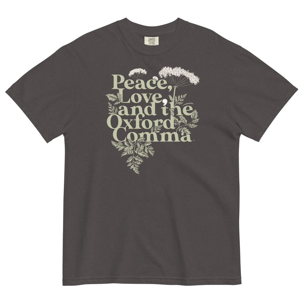 Peace, Love, And The Oxford Comma Men's Relaxed Fit - Adult & Kids T-Shirts, Sweatshirts & Hoodies apparel design preview 1