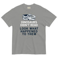 Dinosaurs Didn't Read Men's Relaxed Fit - Adult & Kids T-Shirts, Sweatshirts & Hoodies apparel design preview 1