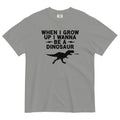 When I Grow Up Wanna Be A Dinosaur Men's Relaxed Fit - Adult & Kids T-Shirts, Sweatshirts & Hoodies apparel design preview 1