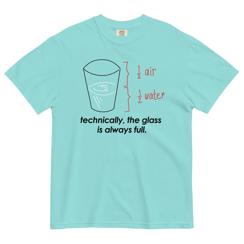 Technically, The Glass Is Always Full Men's Relaxed - Adult & Kids T-Shirts, Sweatshirts & Hoodies apparel design preview 1