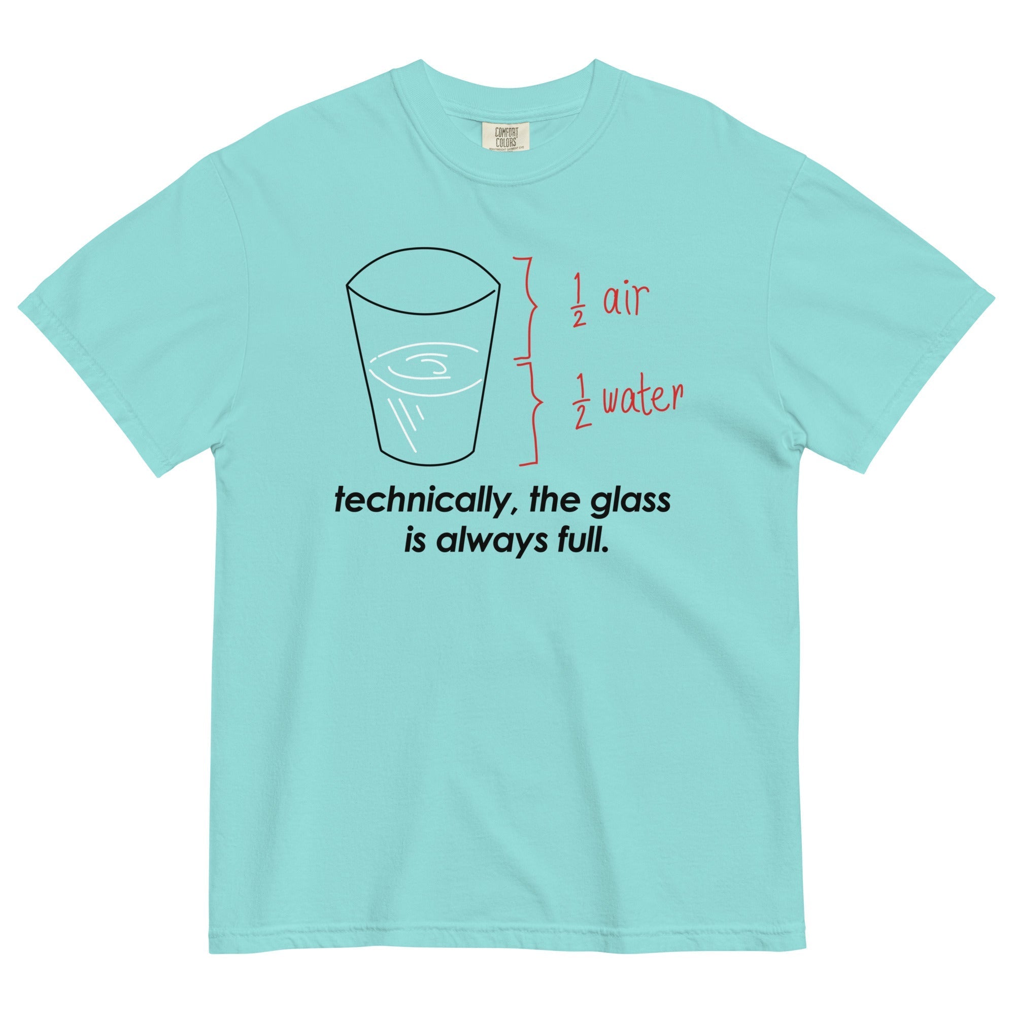 Technically, The Glass Is Always Full Men's Relaxed - Adult & Kids T-Shirts, Sweatshirts & Hoodies apparel design preview 1