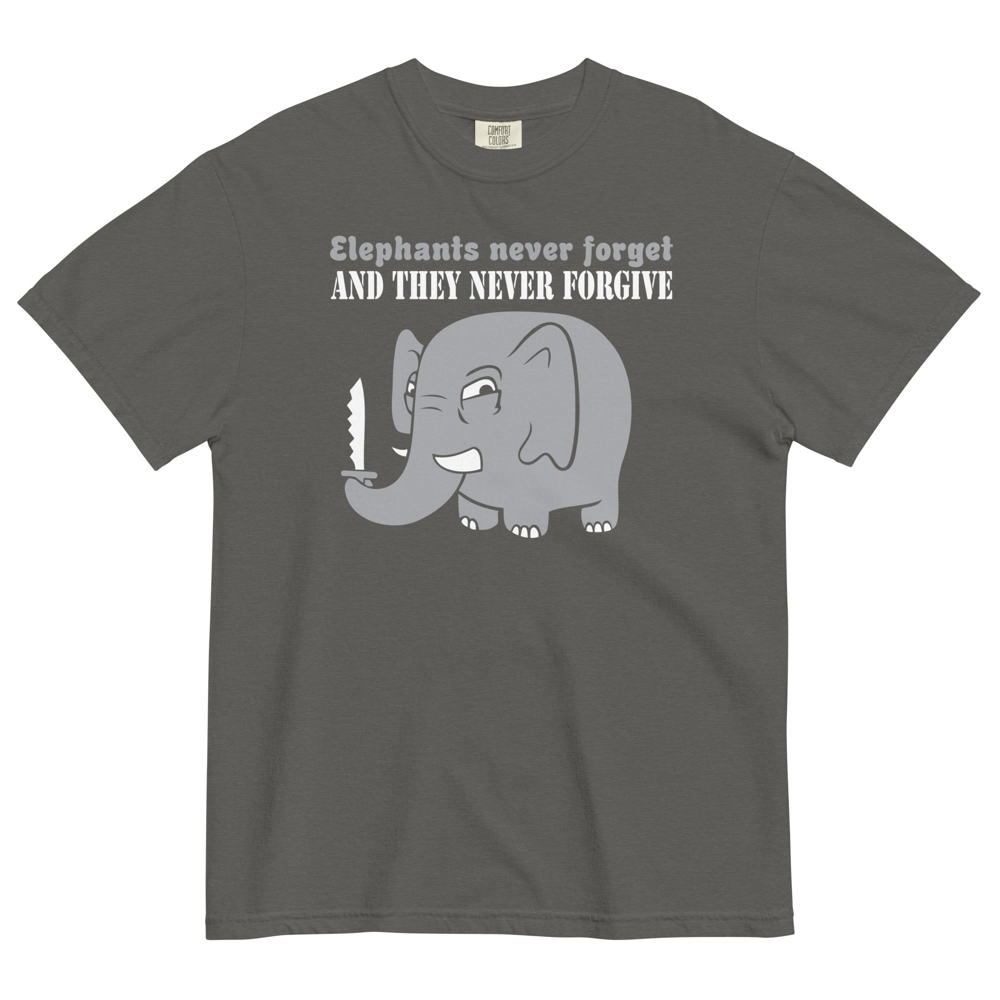 Elephants Never Forgive Men's Relaxed Fit - Adult & Kids T-Shirts, Sweatshirts & Hoodies apparel design preview 1