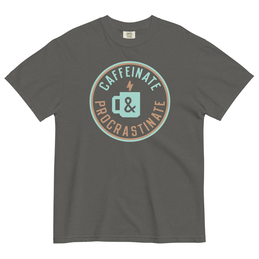 Caffeinate And Procrastinate Men's Relaxed Fit - Adult & Kids T-Shirts, Sweatshirts & Hoodies apparel design preview 1