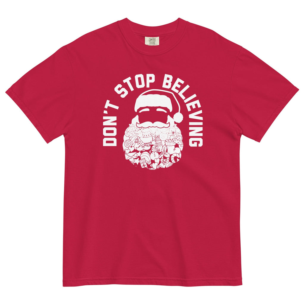 Don't Stop Believing Santa Men's Relaxed Fit - Adult & Kids T-Shirts, Sweatshirts & Hoodies apparel design preview 1