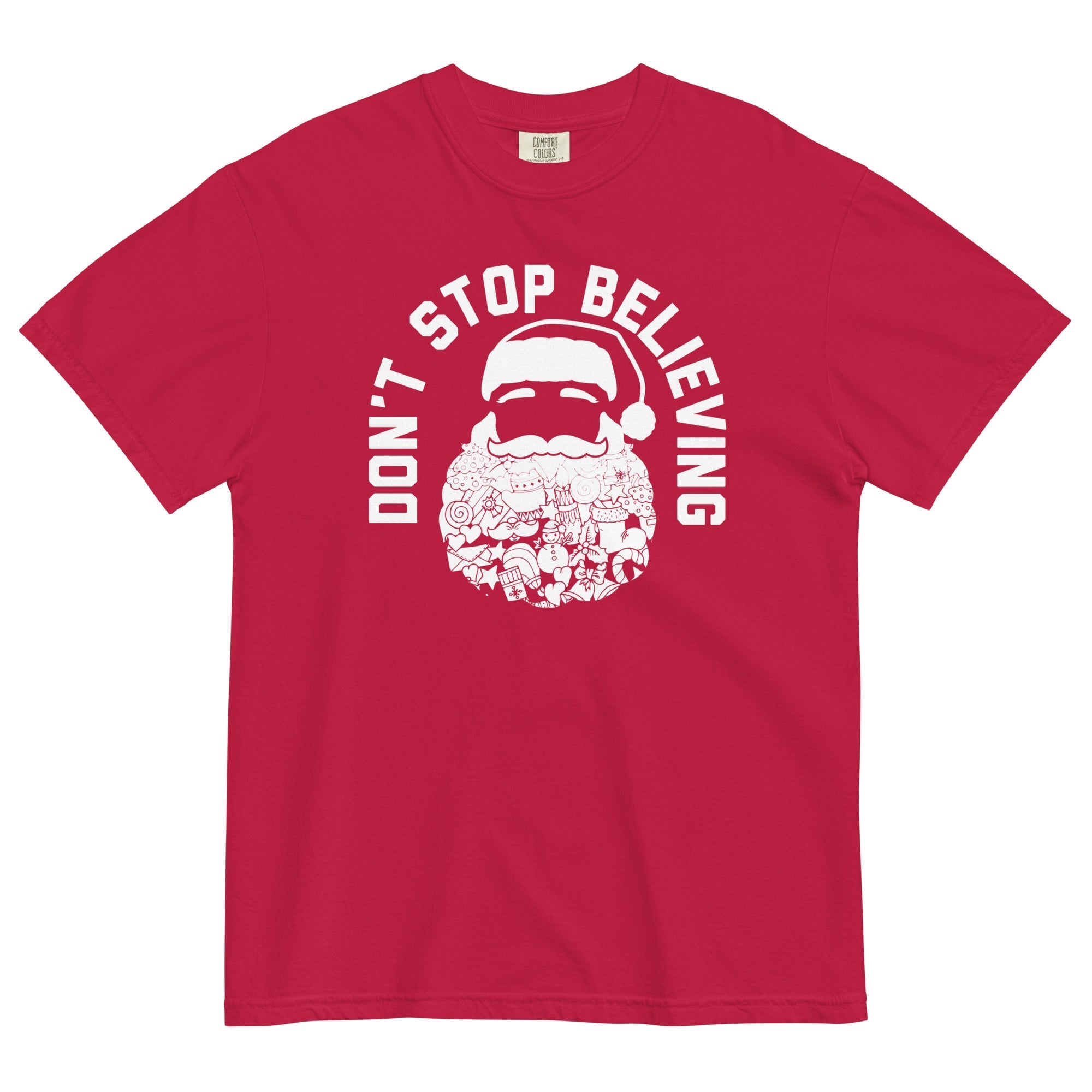 Don't Stop Believing Santa Men's Relaxed Fit - Adult & Kids T-Shirts, Sweatshirts & Hoodies apparel design preview 1