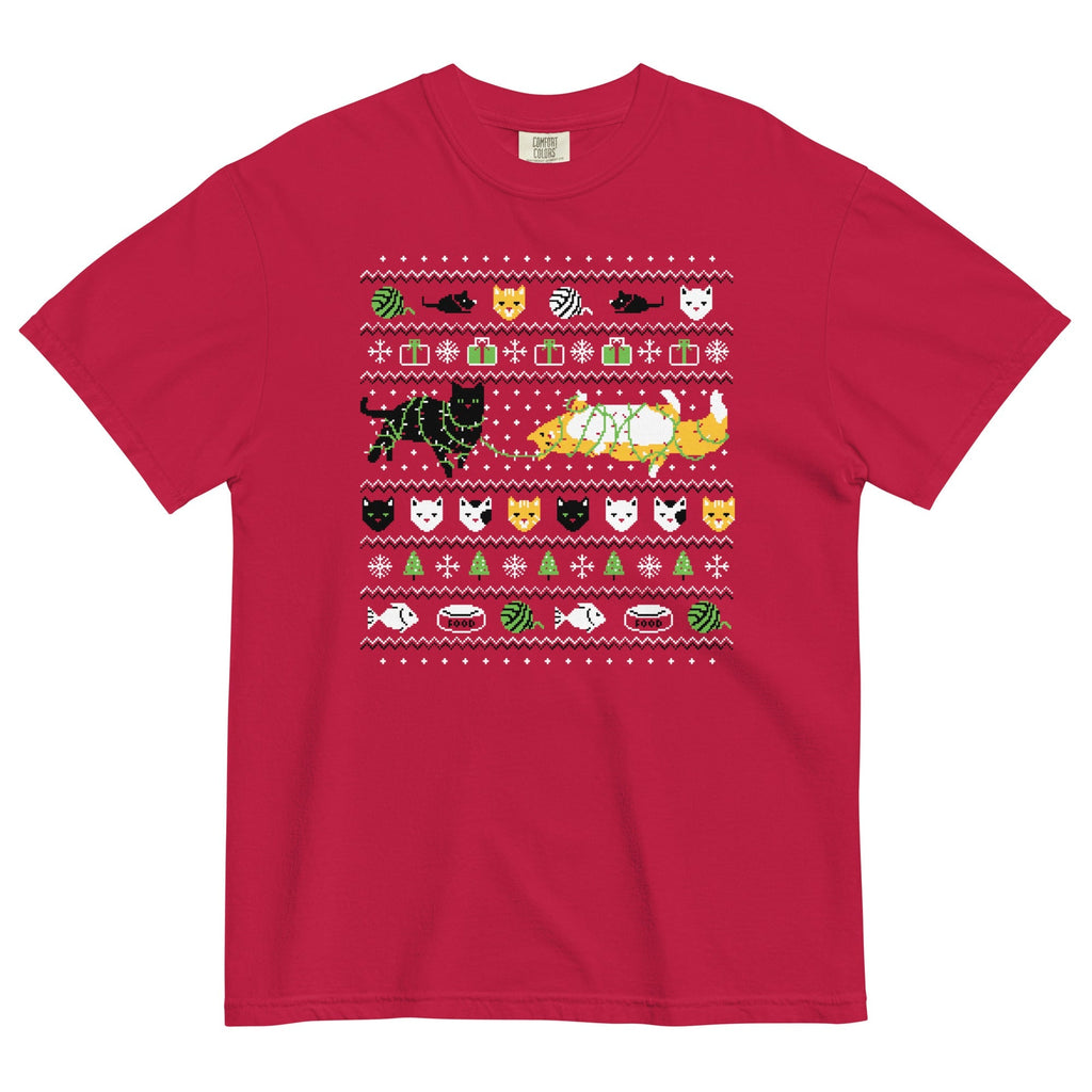 Ugly Cat Sweater Men's Relaxed Fit - Adult & Kids T-Shirts, Sweatshirts & Hoodies apparel design preview 1