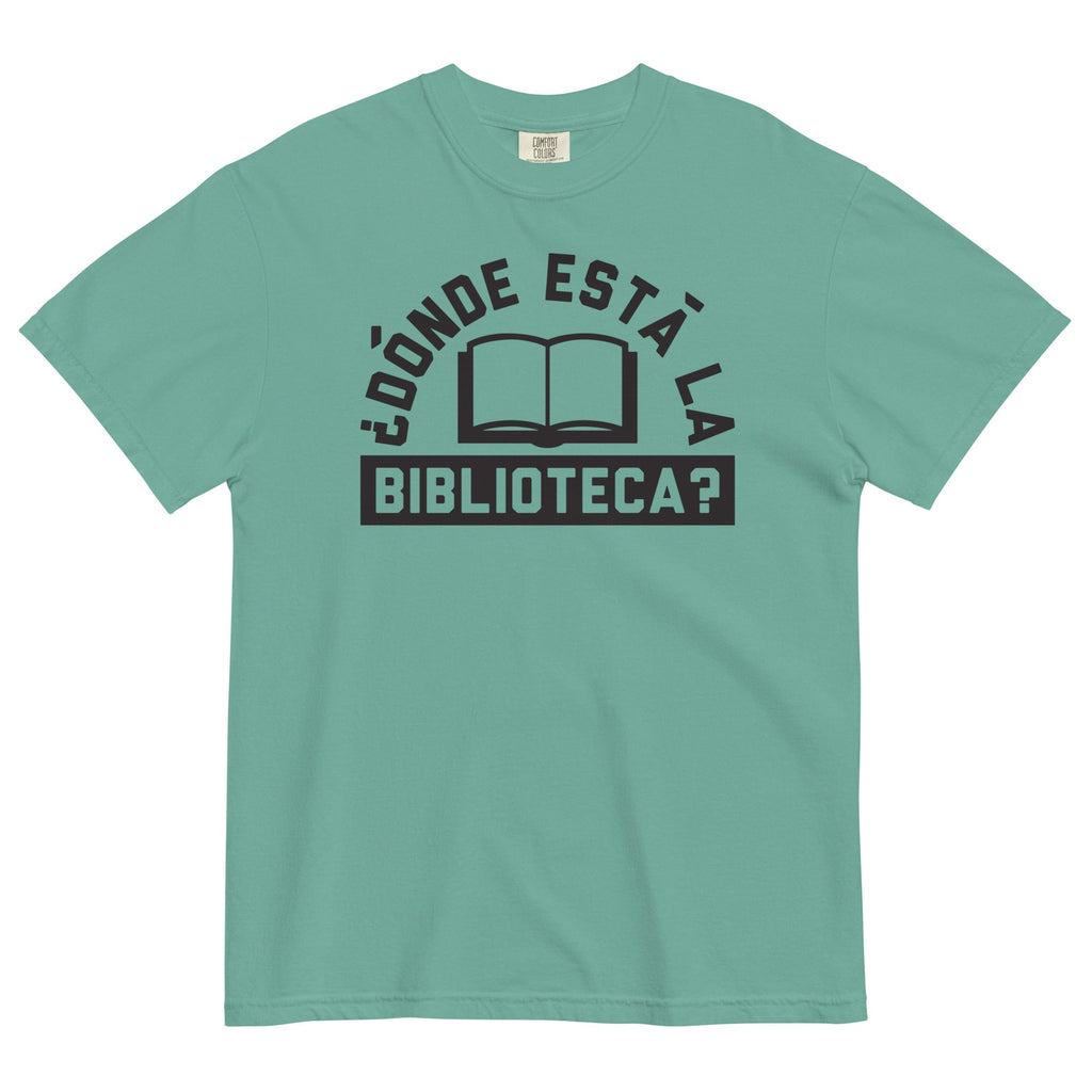 Donde Esta La Biblioteca? Men's Relaxed Fit - Adult & Kids T-Shirts, Sweatshirts & Hoodies apparel design preview 1