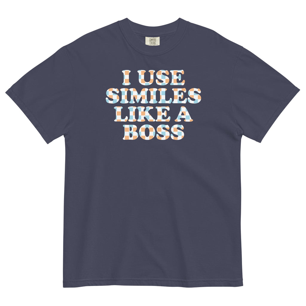 I Use Similes Like A Boss Men's Relaxed Fit - Adult & Kids T-Shirts, Sweatshirts & Hoodies apparel design preview 1