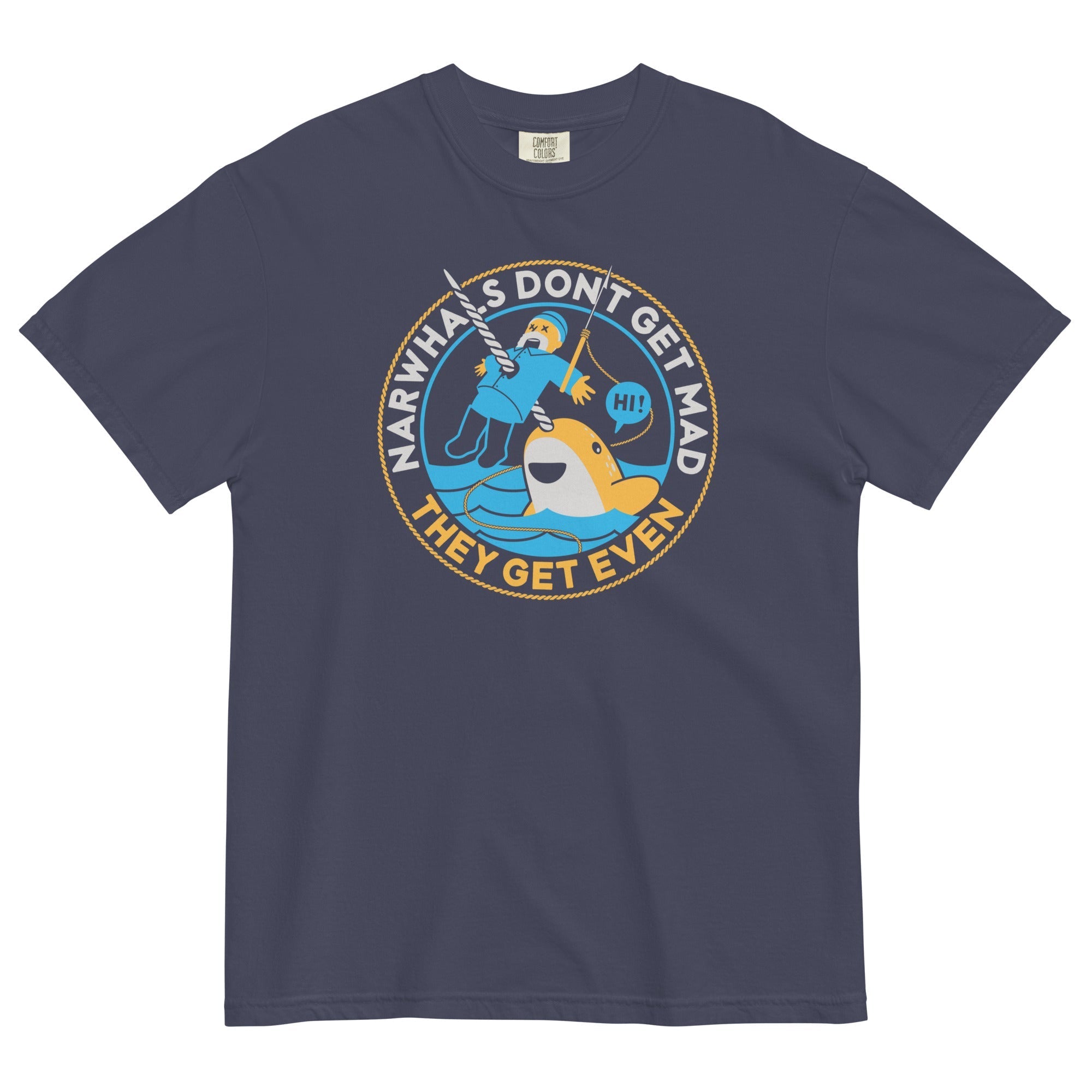 Narwhals Don't Get Mad Men's Relaxed Fit - Adult & Kids T-Shirts, Sweatshirts & Hoodies apparel design preview 1