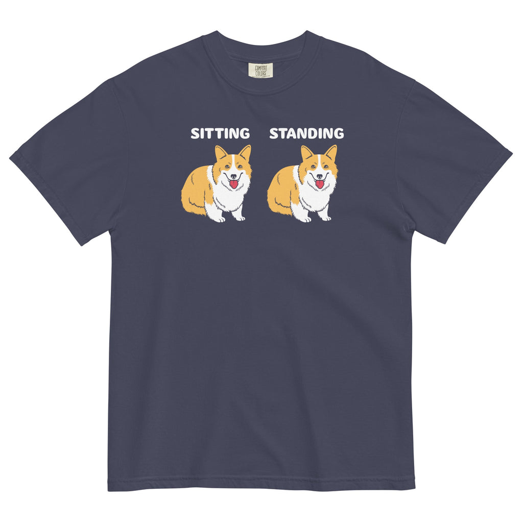 Corgi Sitting And Standing Men's Relaxed Fit - Adult & Kids T-Shirts, Sweatshirts & Hoodies apparel design preview 1