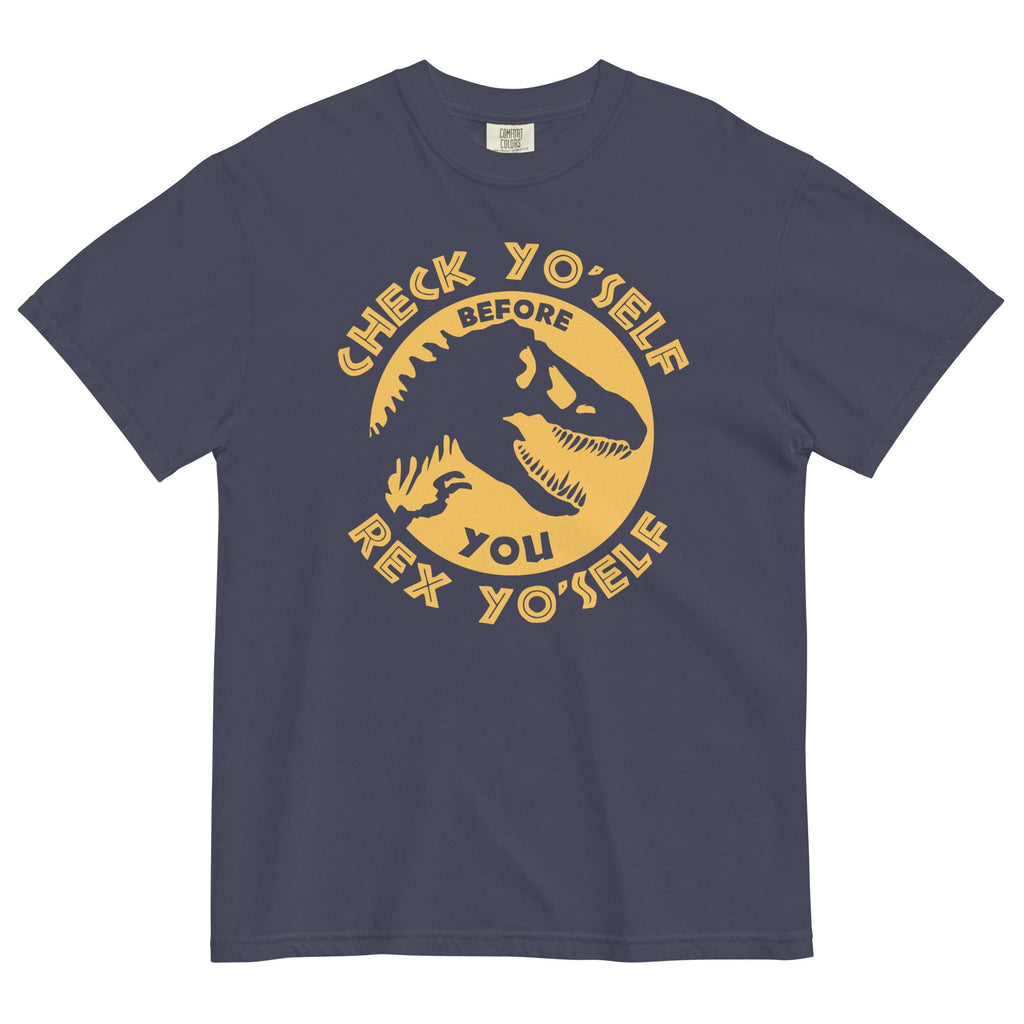 Check Yo'Self Before You Rex Men's Relaxed Fit - Adult & Kids T-Shirts, Sweatshirts & Hoodies apparel design preview 1
