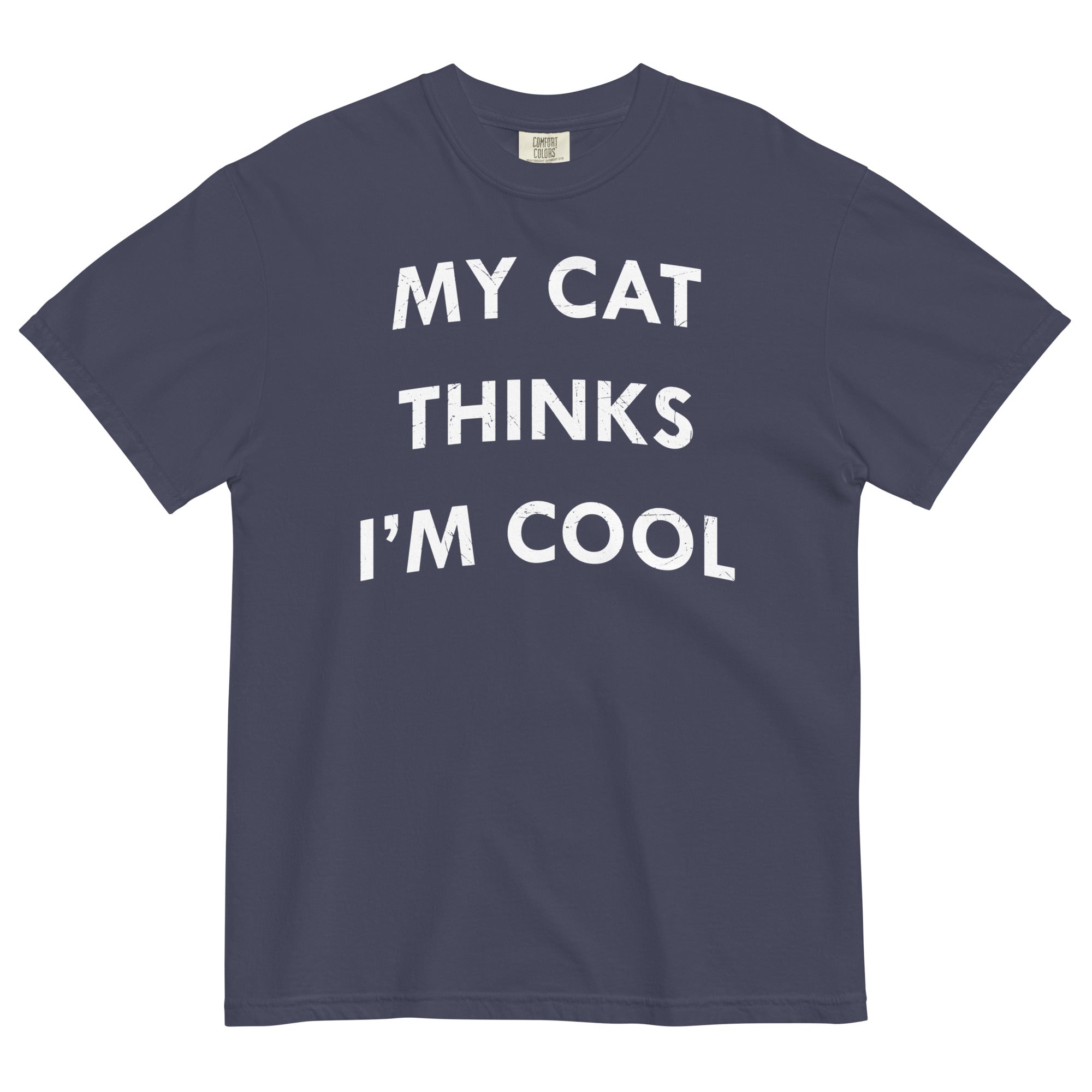 My Cat Thinks I'm Cool Men's Relaxed Fit - Adult & Kids T-Shirts, Sweatshirts & Hoodies apparel design preview 1