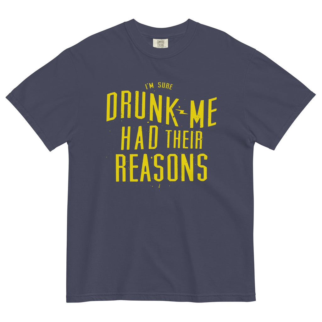 Drunk Me Had Their Reasons Men's Relaxed Fit - Adult & Kids T-Shirts, Sweatshirts & Hoodies apparel design preview 1