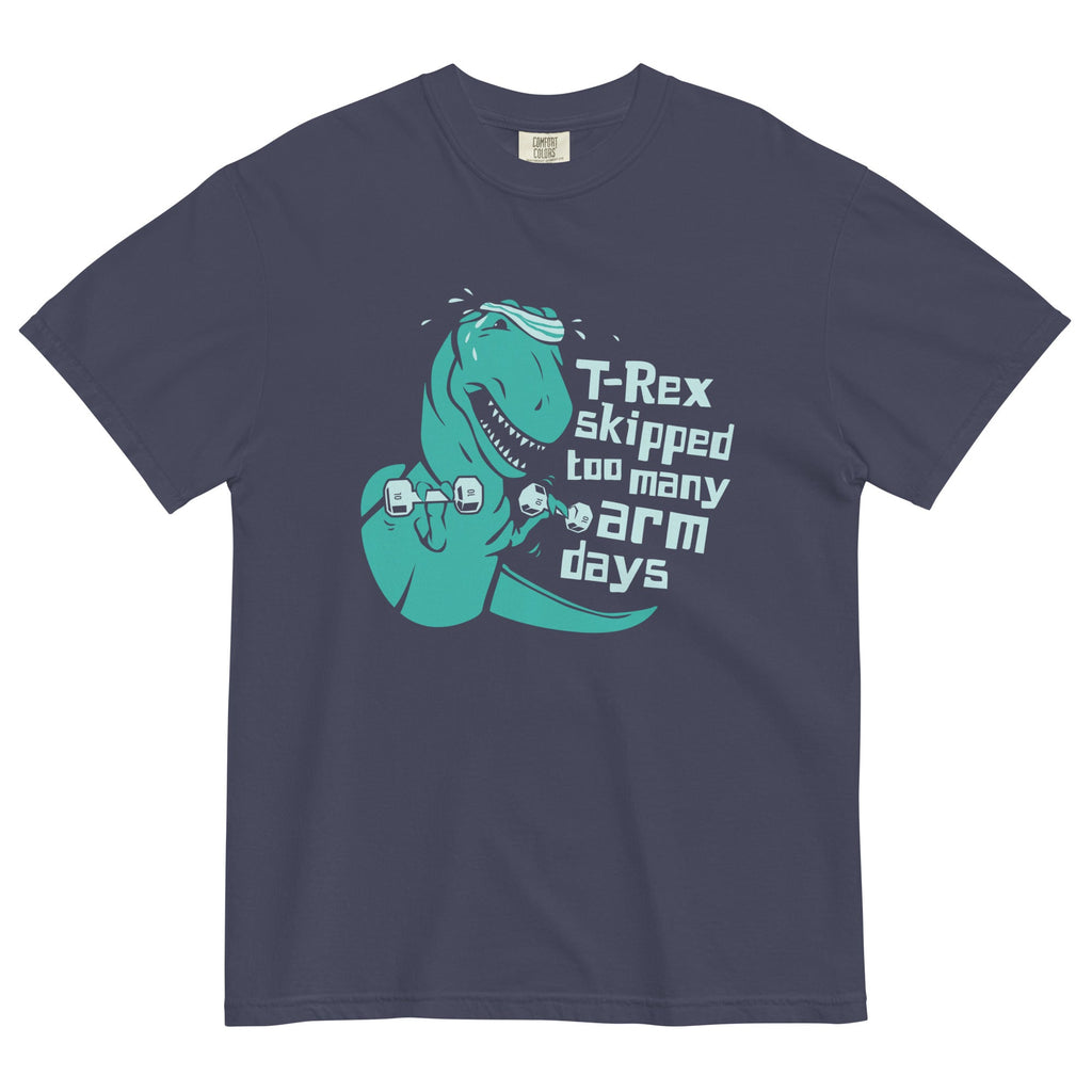 T-Rex Skipped Too Many Arm Days Men's Relaxed Fit - Adult & Kids T-Shirts, Sweatshirts & Hoodies apparel design preview 1