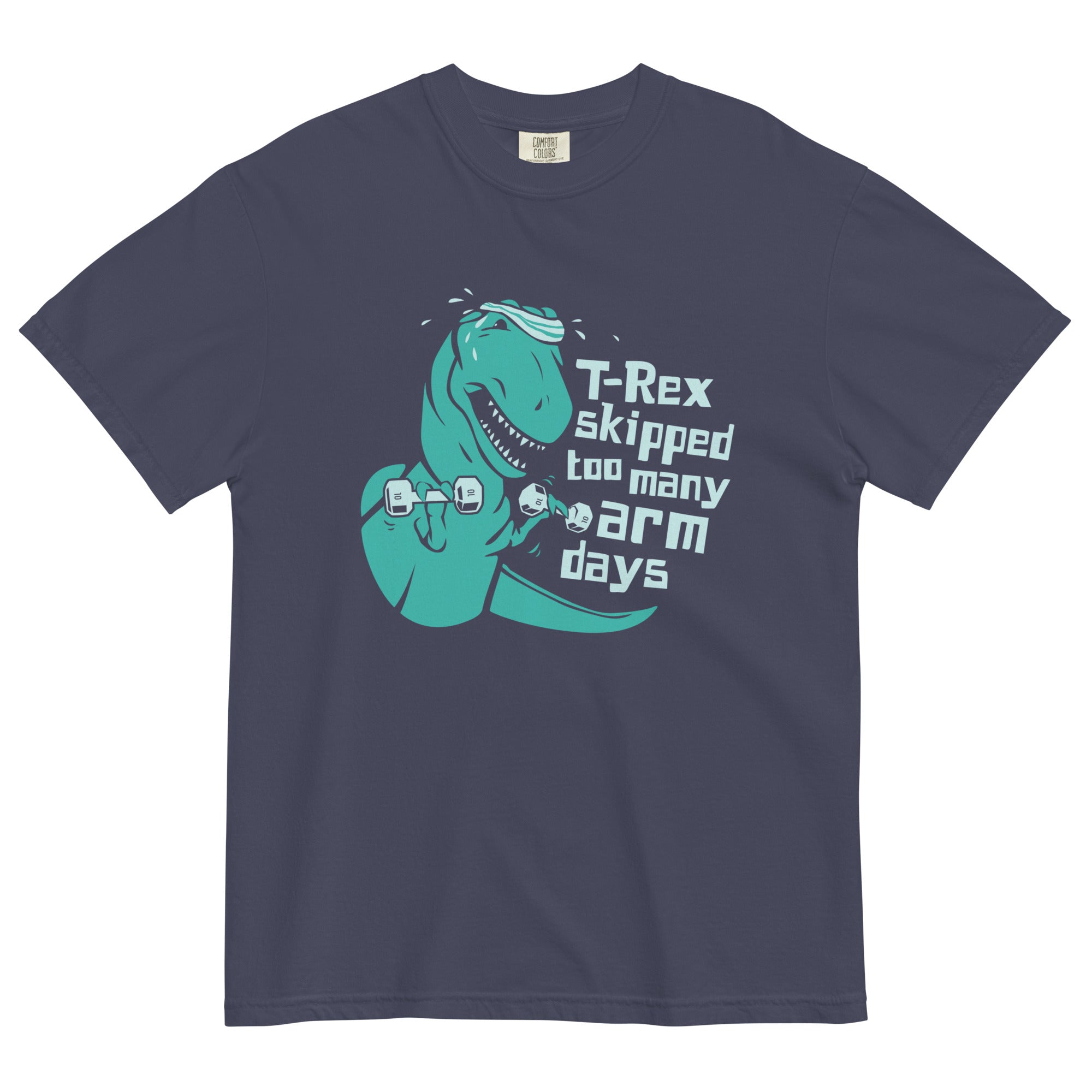 T-Rex Skipped Too Many Arm Days Men's Relaxed Fit - Adult & Kids T-Shirts, Sweatshirts & Hoodies apparel design preview 1