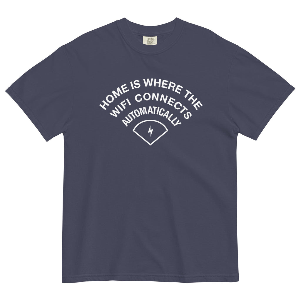 Home Is Where The WiFI Connects Automatically Men's - Adult & Kids T-Shirts, Sweatshirts & Hoodies apparel design preview 1
