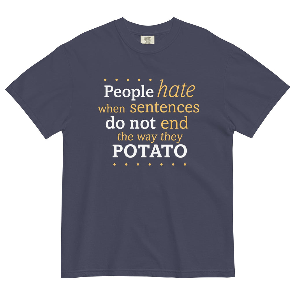 Sentences That End In Potato Men's Relaxed Fit - Adult & Kids T-Shirts, Sweatshirts & Hoodies apparel design preview 1