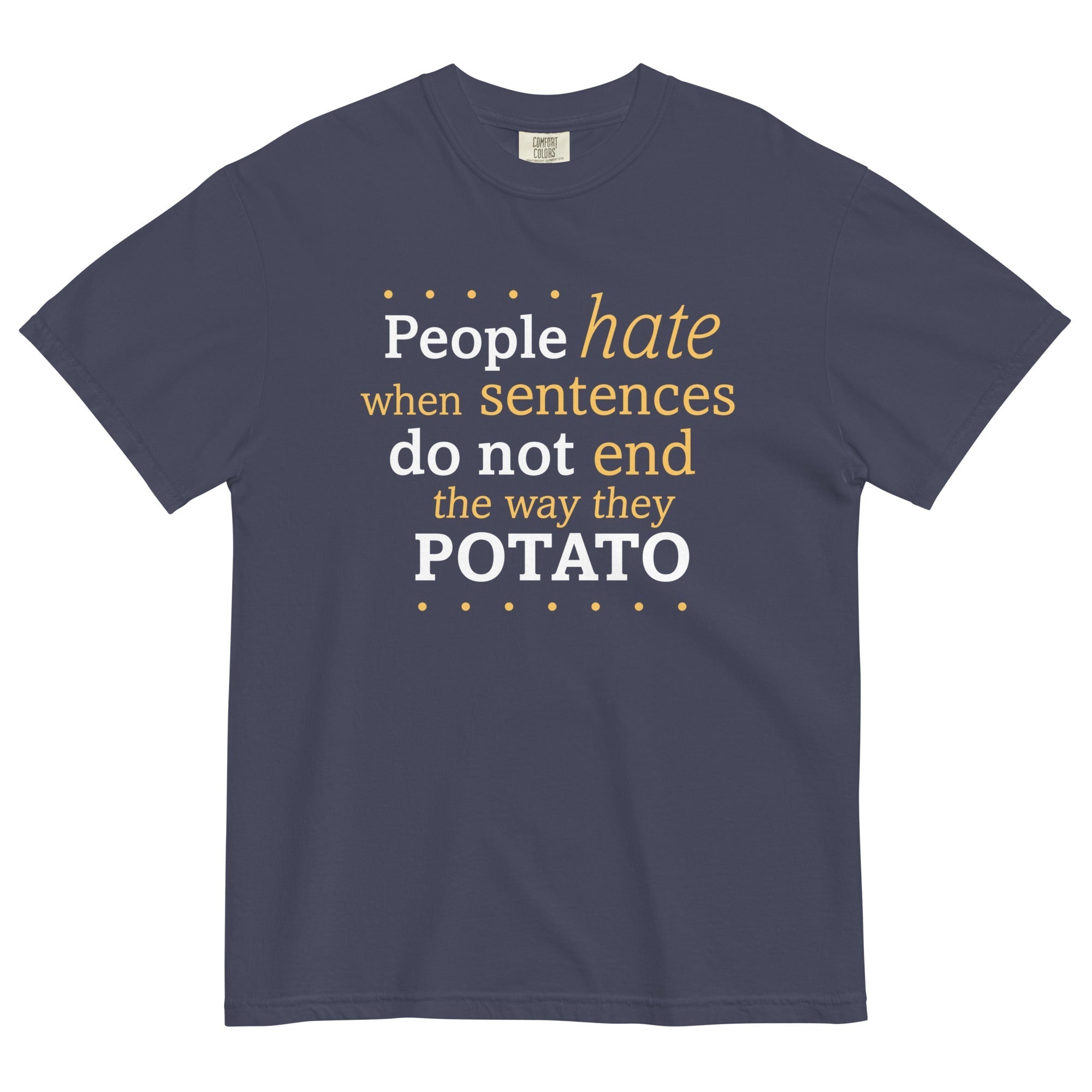 Sentences That End In Potato Men's Relaxed Fit - Adult & Kids T-Shirts, Sweatshirts & Hoodies apparel design preview 1