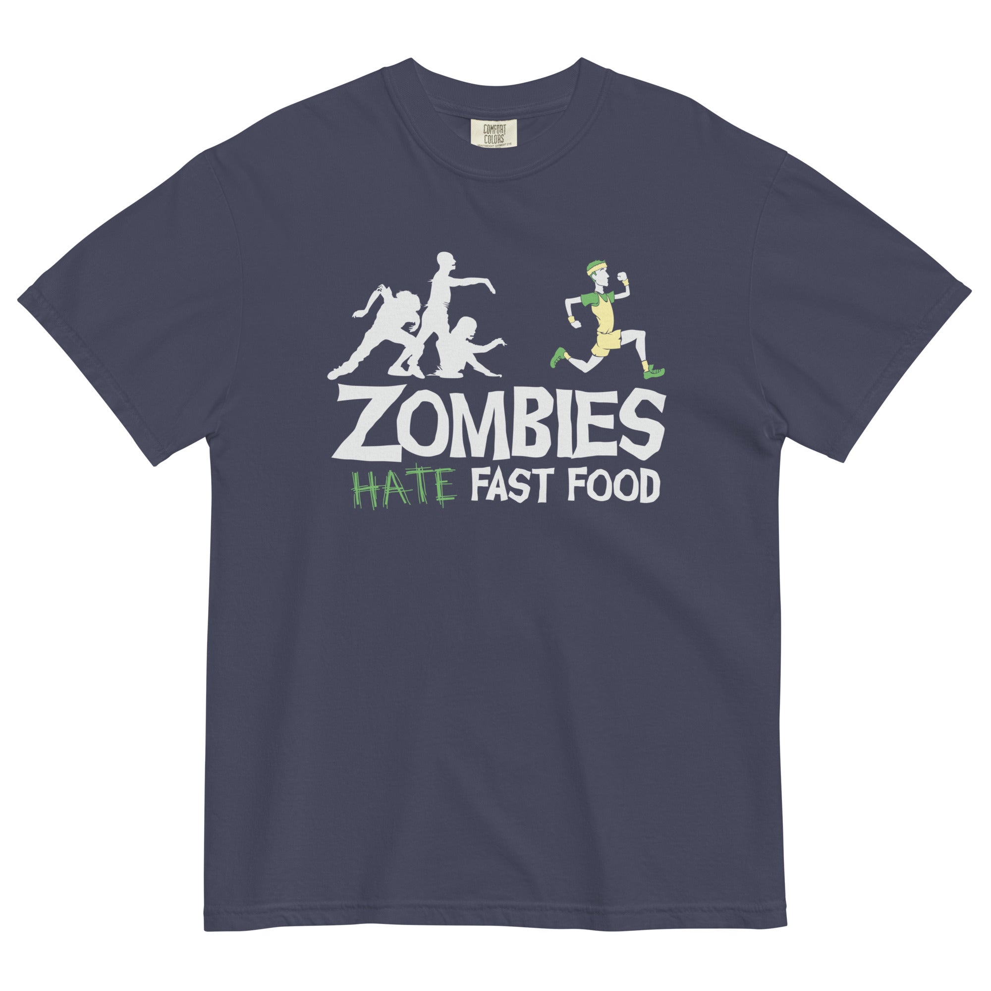 Zombies Hate Fast Food Men's Relaxed Fit - Adult & Kids T-Shirts, Sweatshirts & Hoodies apparel design preview 1