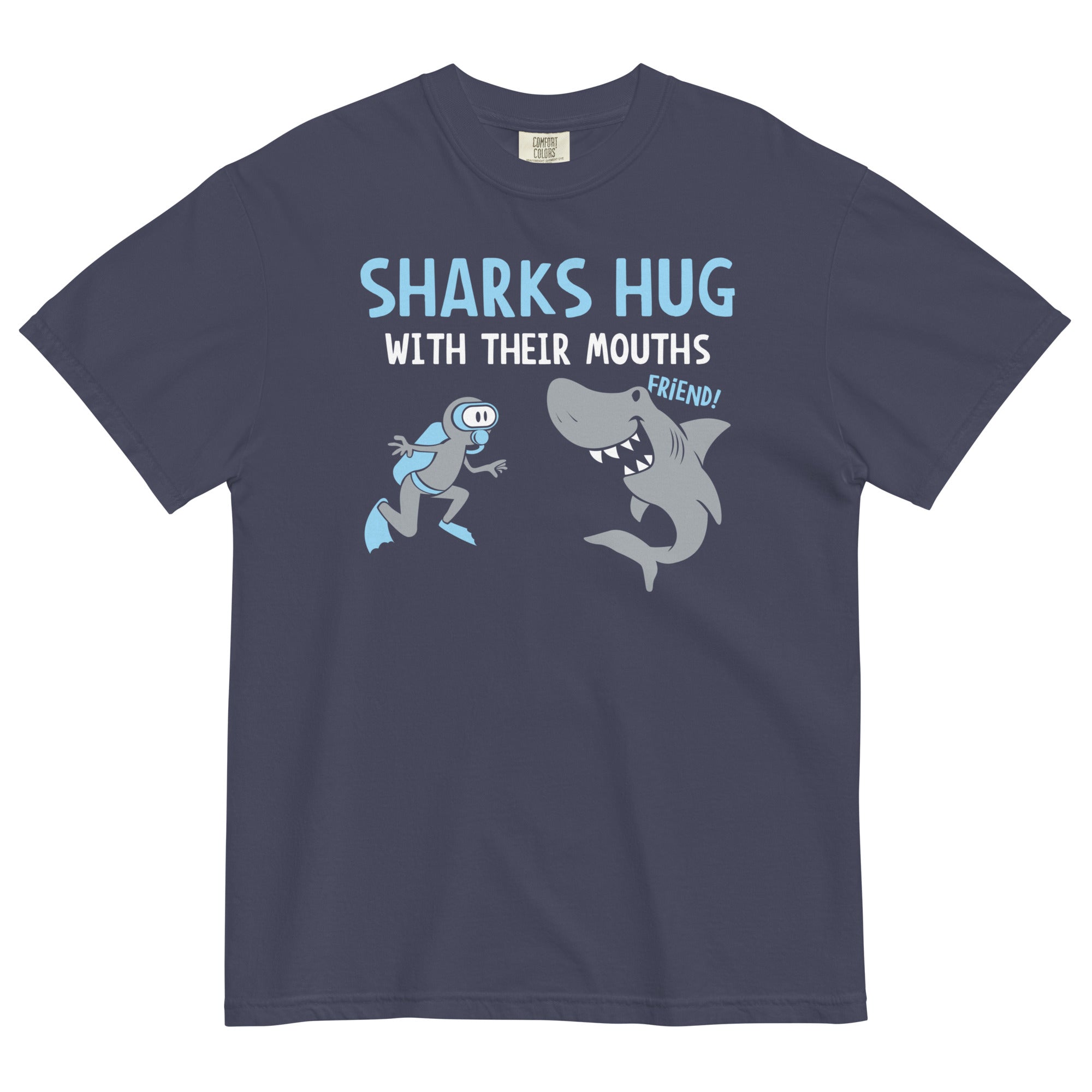 Sharks Hug With Their Mouths Men's Relaxed Fit - Adult & Kids T-Shirts, Sweatshirts & Hoodies apparel design preview 1