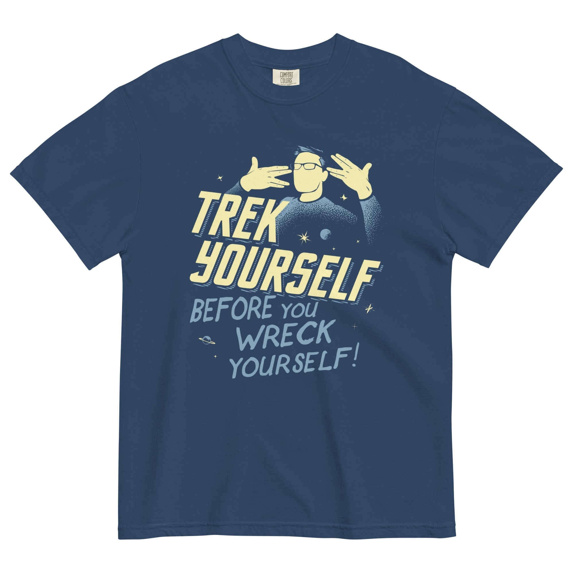 Trek Yourself Before You Wreck Men's Relaxed Fit - Adult & Kids T-Shirts, Sweatshirts & Hoodies apparel design preview 1