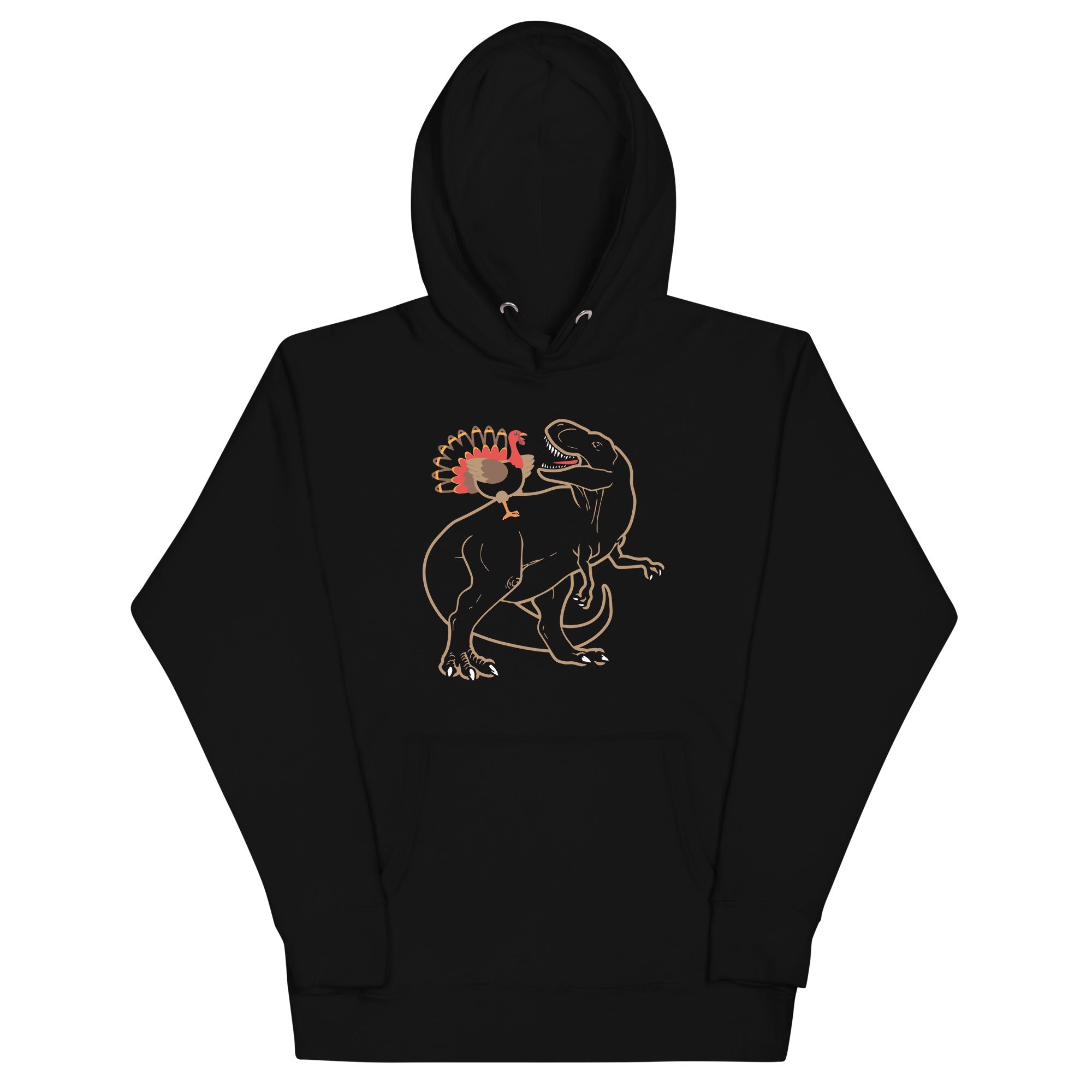 Turkey Riding T-Rex - Adult & Kids T-Shirts, Sweatshirts & Hoodies apparel design preview 1