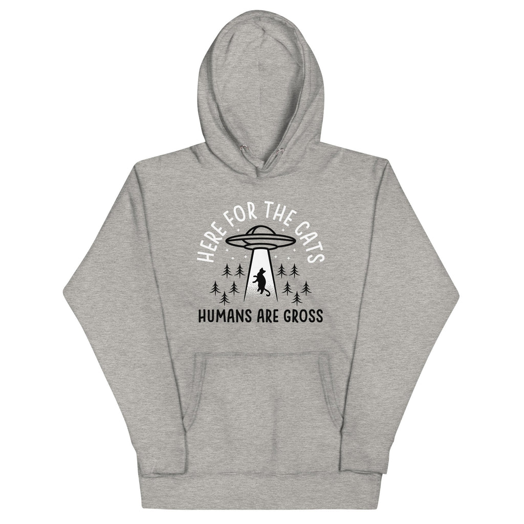 Here For The Cats, Humans Are Gross - Adult & Kids T-Shirts, Sweatshirts & Hoodies apparel design preview 1