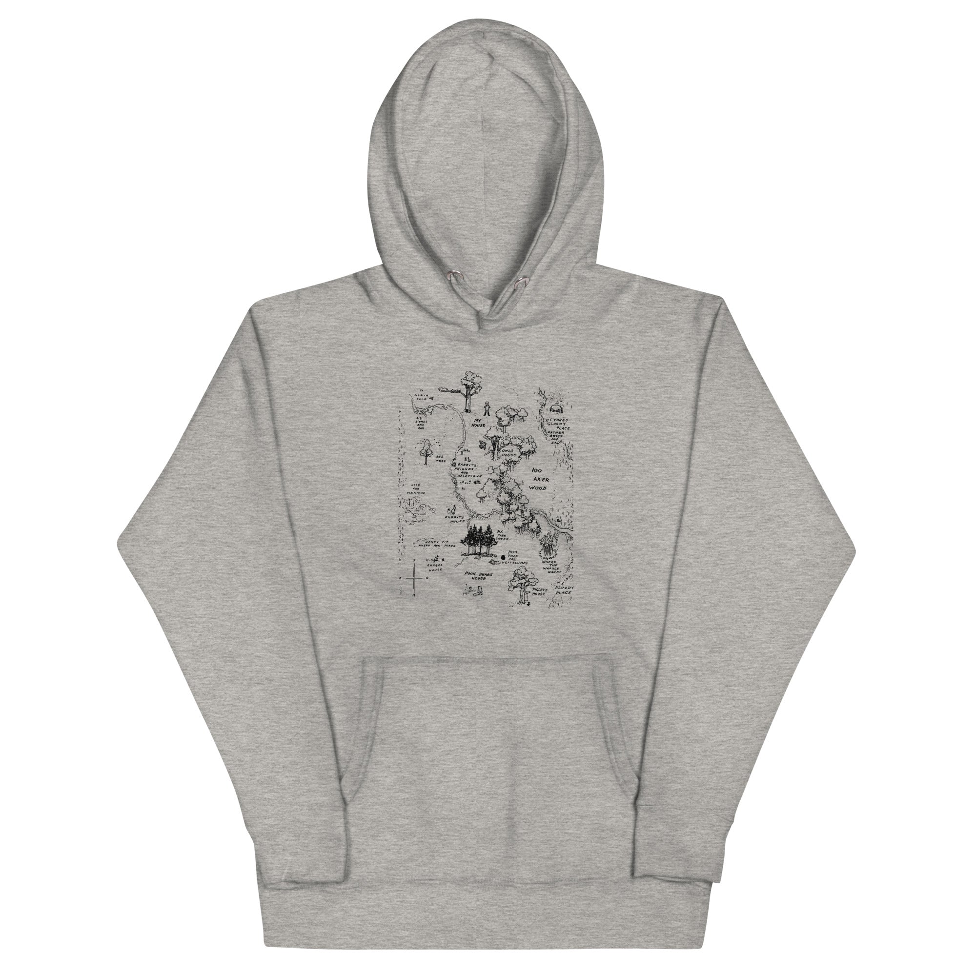 100 Acre Map - Adult & Kids T-Shirts, Sweatshirts & Hoodies apparel design preview 1