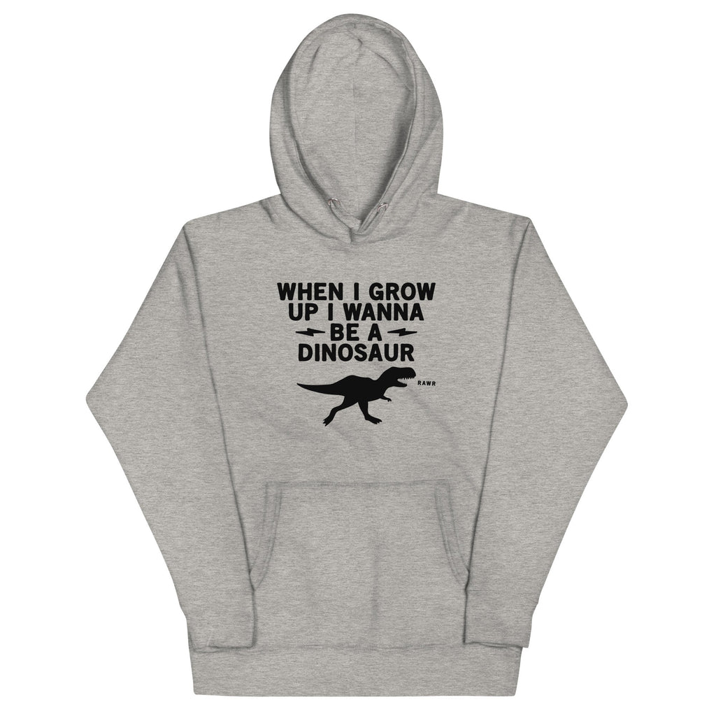 When I Grow Up Wanna Be A Dinosaur - Adult & Kids T-Shirts, Sweatshirts & Hoodies apparel design preview 1