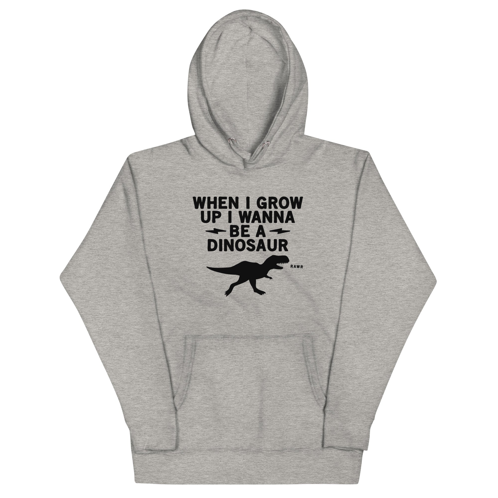 When I Grow Up Wanna Be A Dinosaur - Adult & Kids T-Shirts, Sweatshirts & Hoodies apparel design preview 1