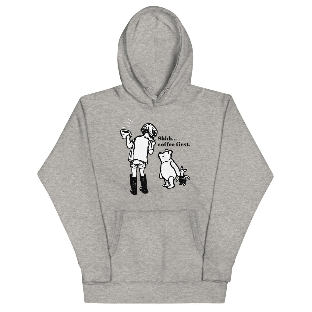 Shhh Coffee First - Adult & Kids T-Shirts, Sweatshirts & Hoodies apparel design preview 1