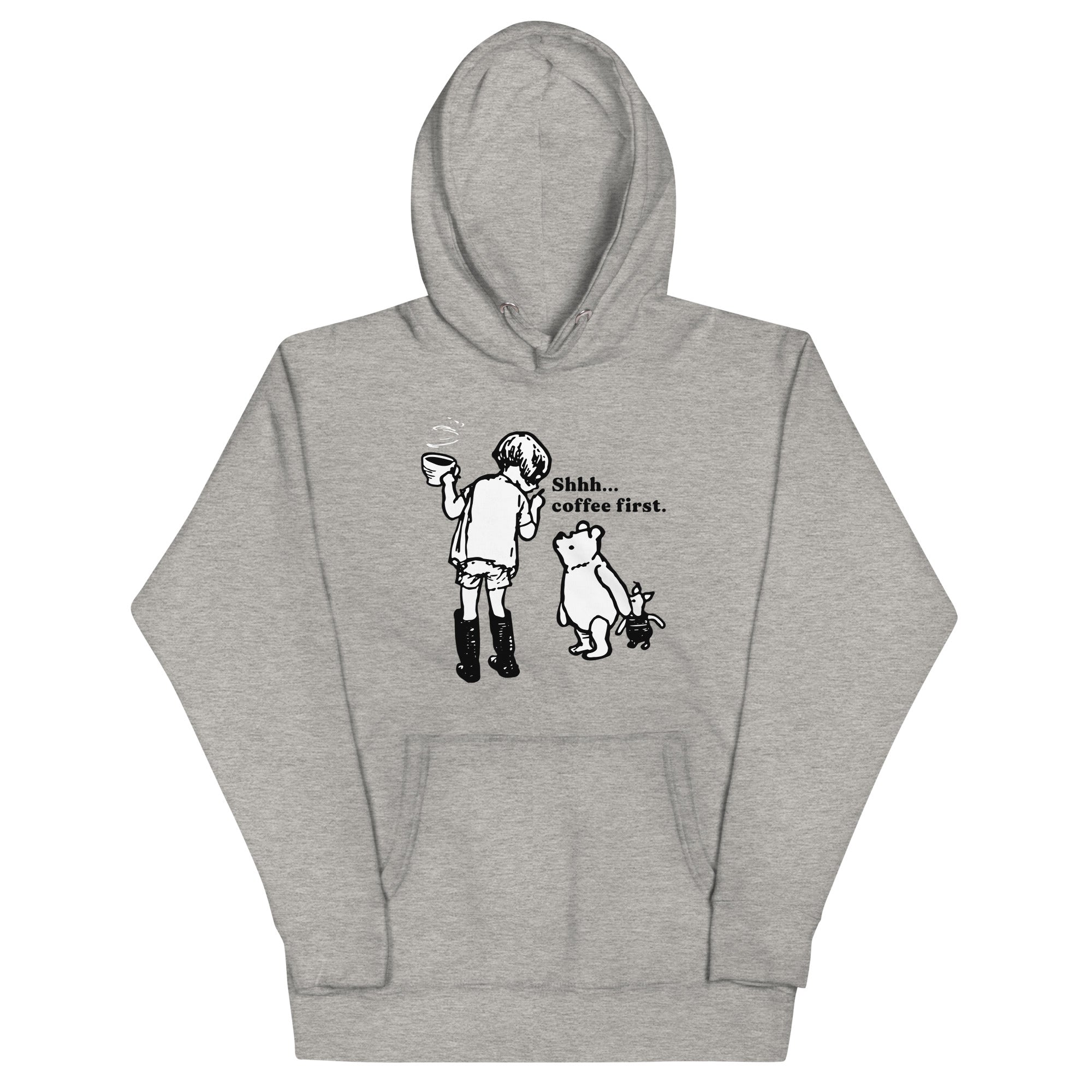 Shhh Coffee First - Adult & Kids T-Shirts, Sweatshirts & Hoodies apparel design preview 1
