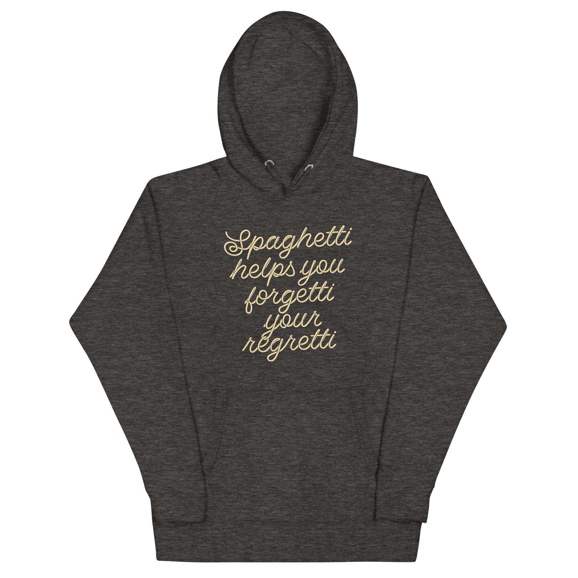 Spaghetti Helps You Forgetti Your Regretti - Adult & Kids T-Shirts, Sweatshirts & Hoodies apparel design preview 1
