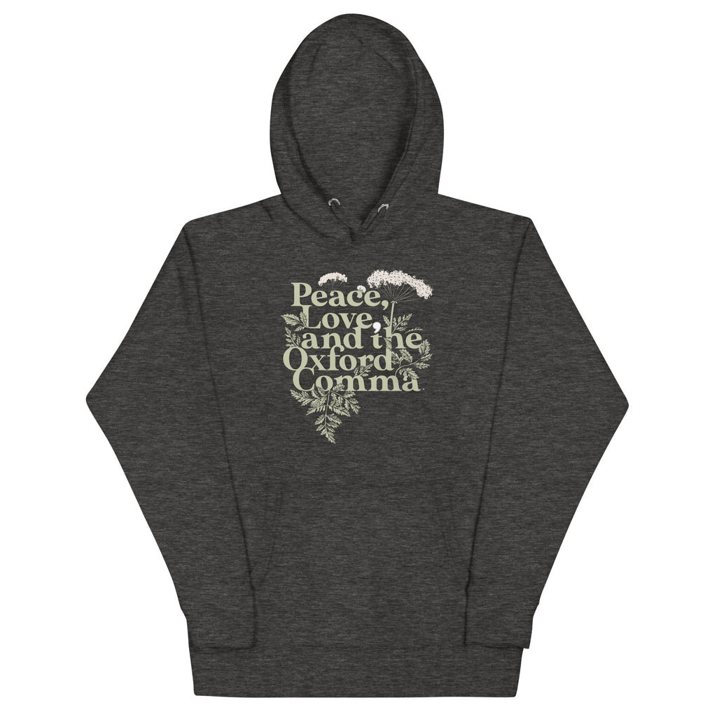 Peace, Love, And The Oxford Comma - Adult & Kids T-Shirts, Sweatshirts & Hoodies apparel design preview 1