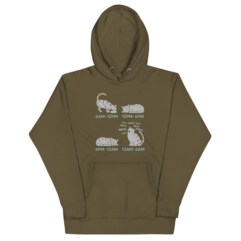 Cat Day Schedule - Adult & Kids T-Shirts, Sweatshirts & Hoodies apparel design preview 1