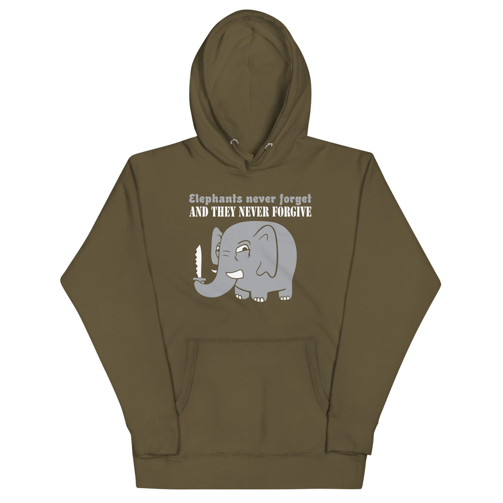 Elephants Never Forgive - Adult & Kids T-Shirts, Sweatshirts & Hoodies apparel design preview 1