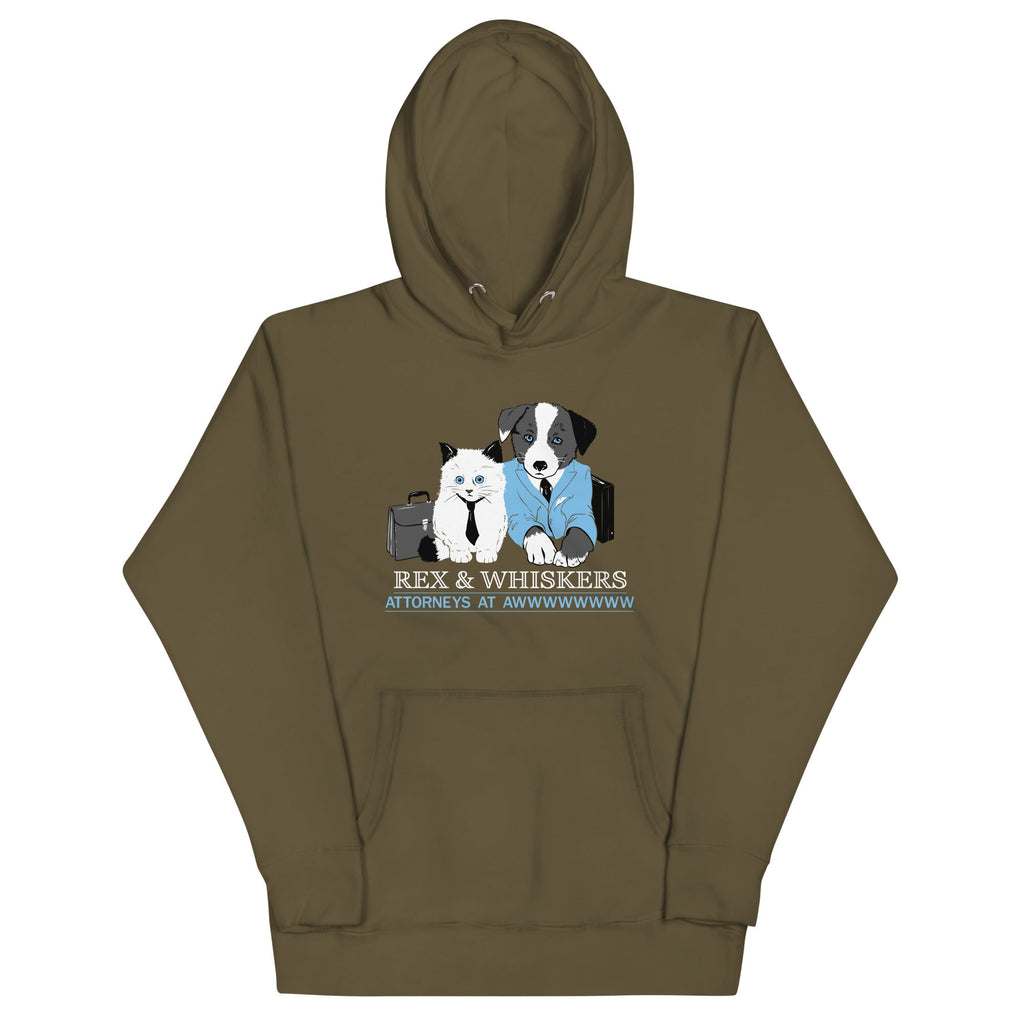 Rex and Whiskers Attorneys - Adult & Kids T-Shirts, Sweatshirts & Hoodies apparel design preview 1