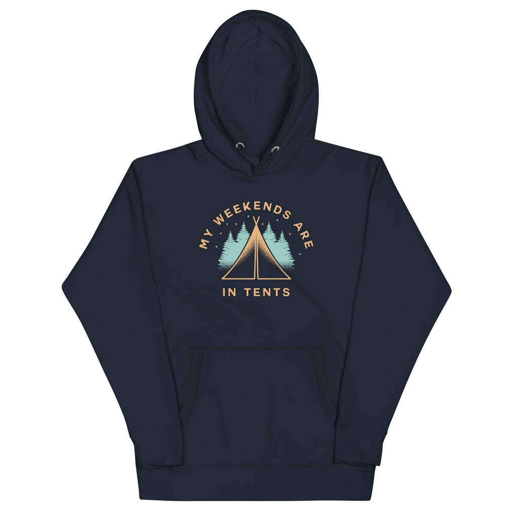 My Weekends Are In Tents - Adult & Kids T-Shirts, Sweatshirts & Hoodies apparel design preview 1